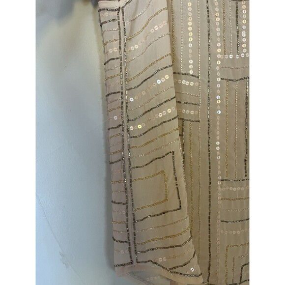 Guess Beaded Sequined Chiffon Tank Camisole Pale Pink, XS - Picture 11 of 11